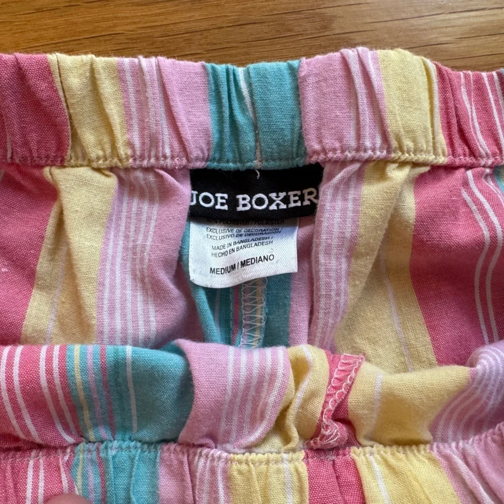 Joe Boxer Striped Lounge Pants in Pink, Blue & Yellow; spring colors y2k breezy - Picture 3 of 5